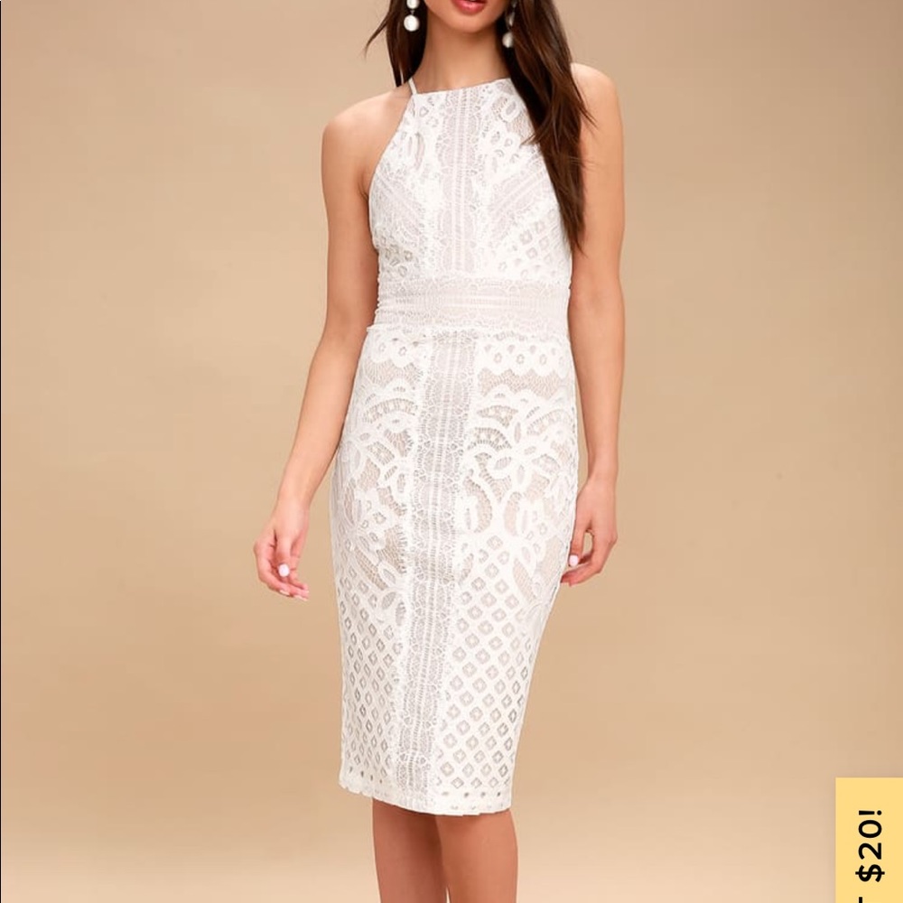 Lulus primrose bodycon midi dress